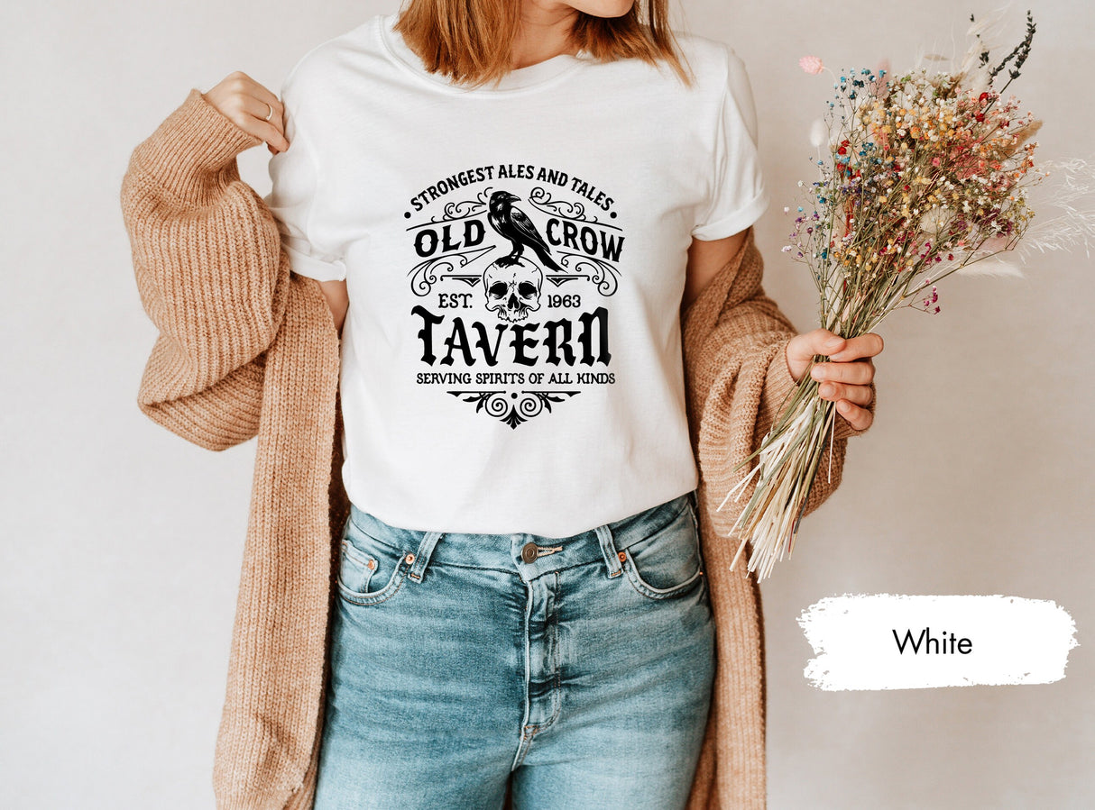 Spooky Season Shirt, Old Crow Tavern Shirt, Hocus Pocus Shirt, Witchy Woman Shirt, Halloween T Shirts, Magic Wizard Tshirt, Halloween Gift