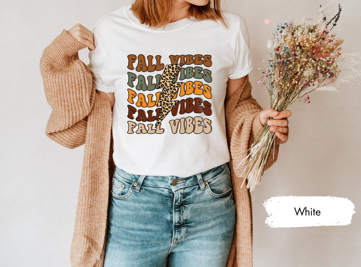 Fall TShirt, Womens Fall Shirts, Fall Tees For Women, Fall Vibes Shirt, Fall Season Shirt, Cheetah Fall Shirt, Leopard Fall Shirt