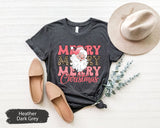 Merry Christmas Shirt, Christmas Shirts, Santa Claus Shirt, Christmas Gifts, Leopard Christmas Shirt, Retro Christmas Shirt