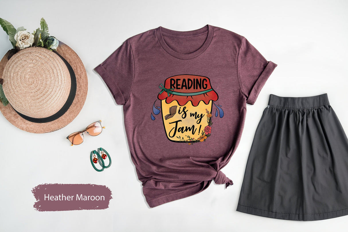 Reading Is My Jam Shirt, Reading Shirt, Reading Gift, Librarian Shirt, Librarian Gift, Bookish Shirt, Book Lover Shirt, Book Lover Gift