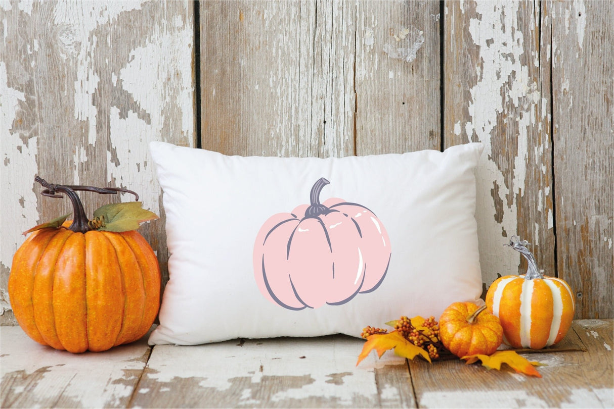 Pink Pumpkin Pillow, Pumpkin Decor, Fall Outdoor Decor, Pumpkin Pillow Cover, Fall Decoration, Thanksgiving Decor, Thanksgiving Gift, Fall - Arria Home