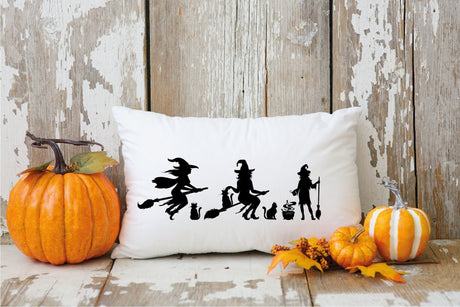 Halloween Pillow, Witch Pillow, Fall Decor, Halloween Decor, Autumn Decor, Witches Decor, Decorative Witch Pillow, Fall Farmhouse Pillowcase - Arria Home