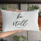 Lumbar Pillow, Throw Pillow, Be Still Pillow, Calligraphy Pillow, Religious Pillow, Christian Pillow, Psalm 37 7 Pillow, Housewarming Pillow - Arria Home