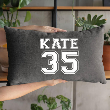 Personalize Sports Pillow, Sports Pillow Cover, Basketball, Football, Soccer, Baseball, Name Pillow Cover, Number Pillow, Name Pillow, Decor - Arria Home