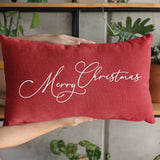 Red Christmas Pillow, Merry Christmas Pillow Cover, Noel Cushion, Christmas Decor, Christmas Pillowcase, Xmas Decor, Christmas Gift, Rustic - Arria Home