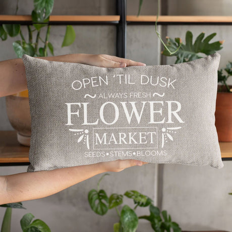 Outdoor Pillow, Porch Life Pillow, Flower Market Pillow, Farmhouse Pillowcase, Housewarming Gift, Flower Pillow Cover, Spring Decor - Arria Home