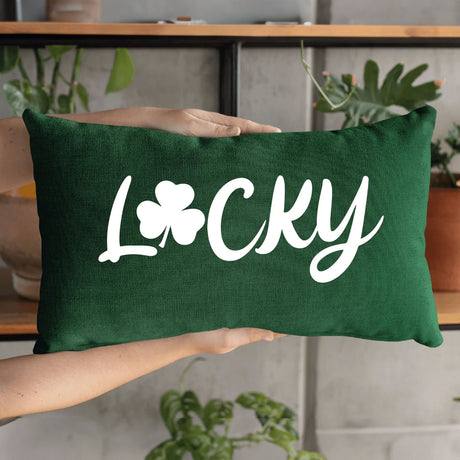 Lucky Shamrock Pillow, St Patricks Day Decor, St Patrick Pillow Cover, Spring Pillow, Spring Decor, Spring Gift, Decorative Pillow, Custom - Arria Home