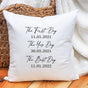 Custom Anniversary Pillow Personalize Couple, Engagement Gift, Wedding Gift, Newlywed Gift, Gift for Her, Present for Wife, Personalize Gift - Arria Home