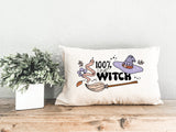 Witch Halloween Pillow, Cute Halloween Decor, %100 Witch, Halloween Decorations, Hallloween Lumbar Pillow, Halloween Throw Pillow, Gift - Arria Home