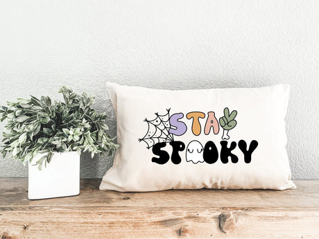 Stay Spooky Halloween Pillow, Halloween Decorations, Spooky Season Decor, Halloween Gift, Lumbar Pillow, Accent Pillow, Gift for Halloween - Arria Home