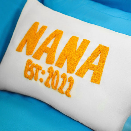 Baby Announcement Embroidery Pillow, Pregnancy Reveal, Birth Announcement, Baby Announcement Grandparent, Birh Pillow, Custom Pillow - Arria Home