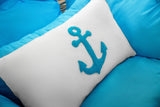 Embroidery Nautical Pillow, Coastal Pillow, Boat Pillow, Beach House Decor, Lake Pillow, Sailing Decor, Anchor Decor, Custom Pillow, Gift - Arria Home