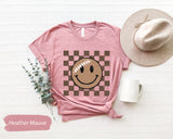 Happy Face Baseball Shirt, Baseball TShirt, Baseball Game Day Shirt, Softball Mom Shirt, Retro Baseball Shirt, Baseball Mom Shirt