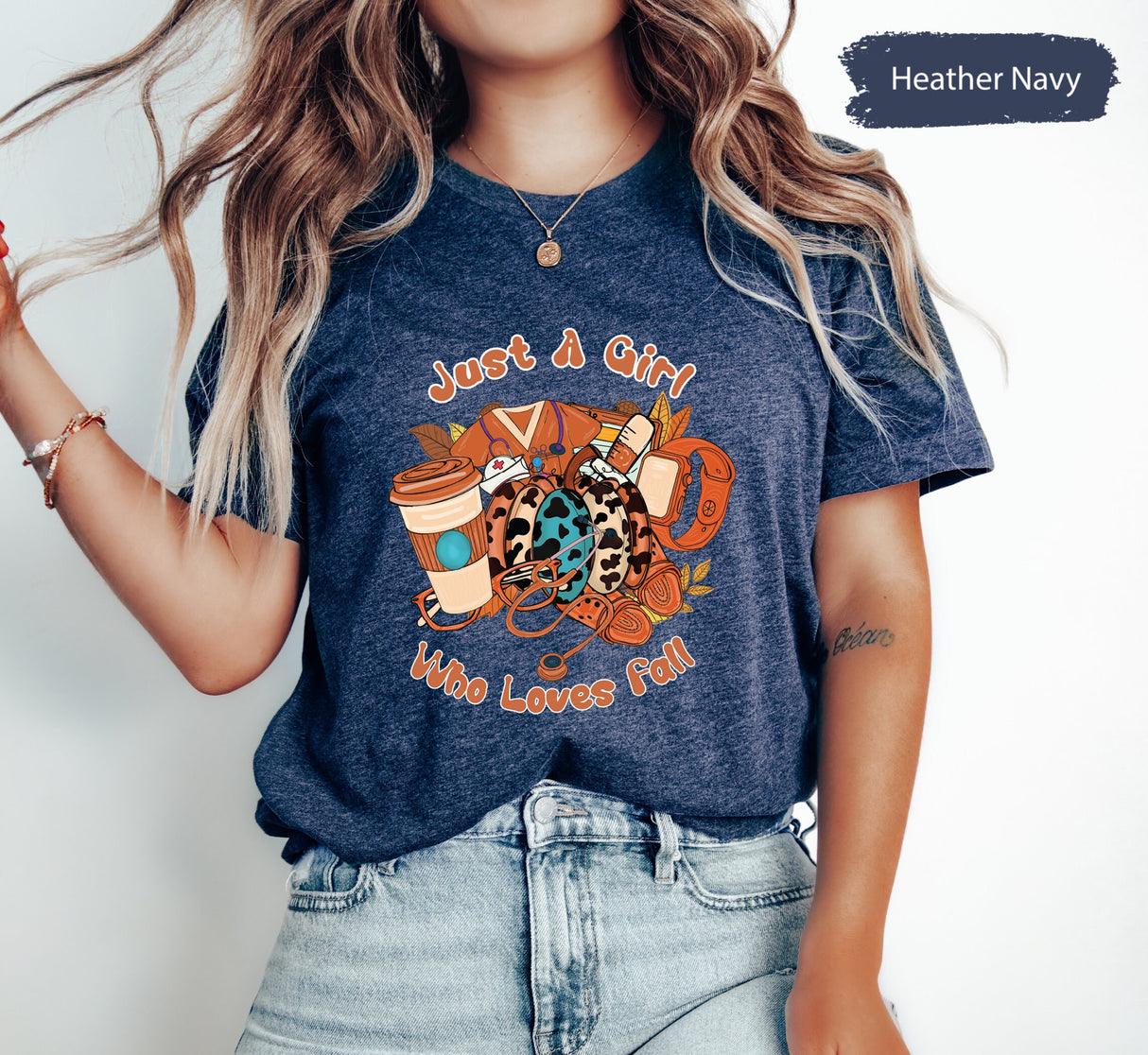 Just A Girl Who Loves Fall Shirt, Leopard Pumpkin Shirt, Pumpkin latte Shirt, Pumpkin Spice Shirt, Pumpkin Season Shirt, Fall Season Shirt