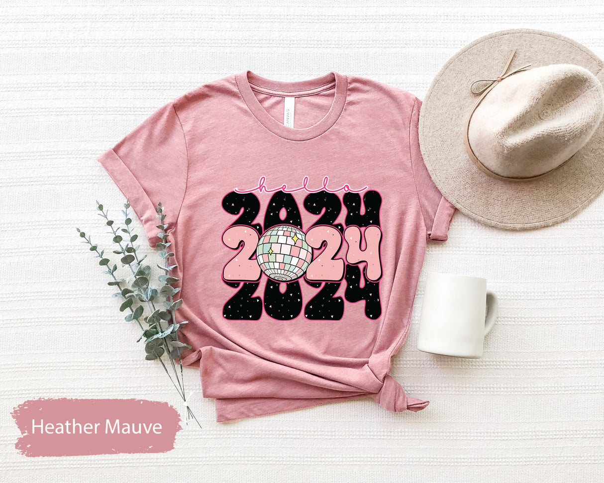 Hello 2024 Shirt, Merry Christmas Shirt, Christmas Gifts, Christmas Shirts, Holiday Shirt, Winter Shirt, Gift For Christmas, Xmas Party Tee