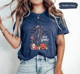 Stay Spooky Shirt, Skeleton Pumpkin Shirt, Spooky TShirt, Spooky Season Shirt, Halloween Skeleton Shirt, Skeleton Shirt, Halloween Shirts