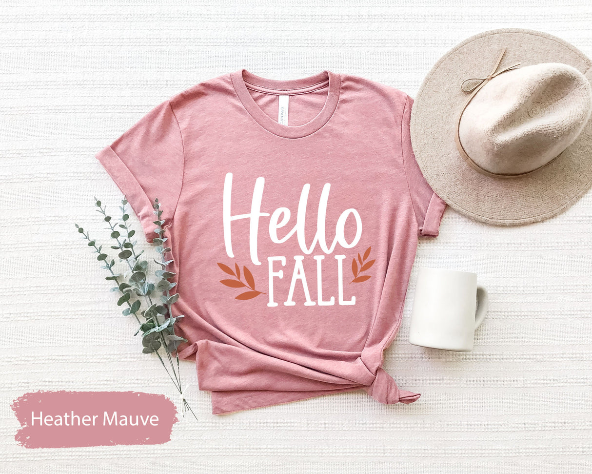 Hello Fall Shirt, Fall TShirt, Fall Season Shirt, Fall Outfit, Spooky Season Shirt, Womens Fall Shirt, Trendy Fall Shirt, Fall T Shirt