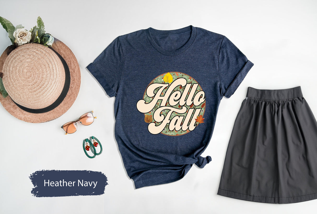 Hello Fall Shirt, Fall TShirt, Fall Shirts, Fall Season Shirt, Fall Outfit, Cute Fall Shirt, Womens Fall Shirts, Fall Graphic Tee