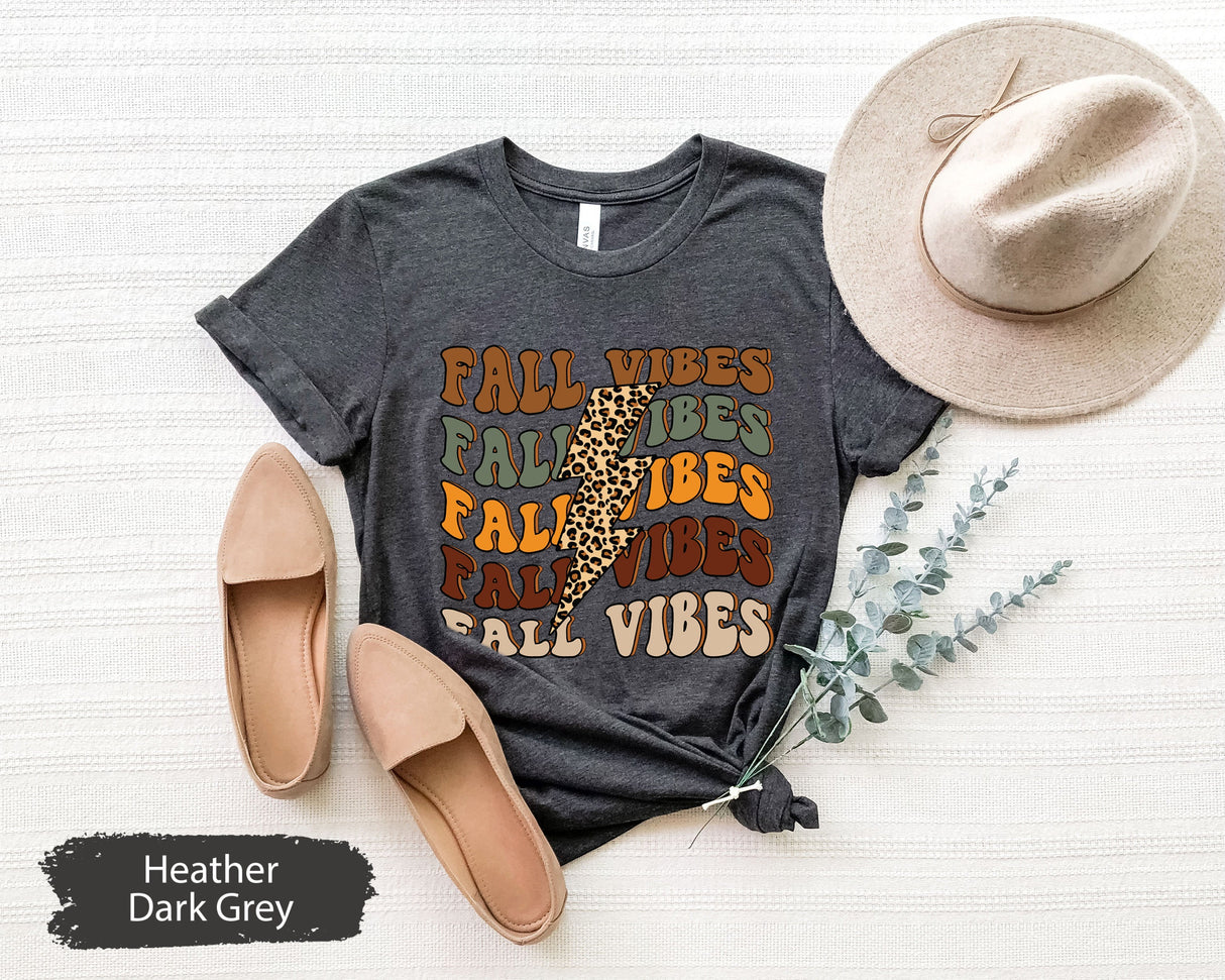 Fall TShirt, Womens Fall Shirts, Fall Tees For Women, Fall Vibes Shirt, Fall Season Shirt, Cheetah Fall Shirt, Leopard Fall Shirt