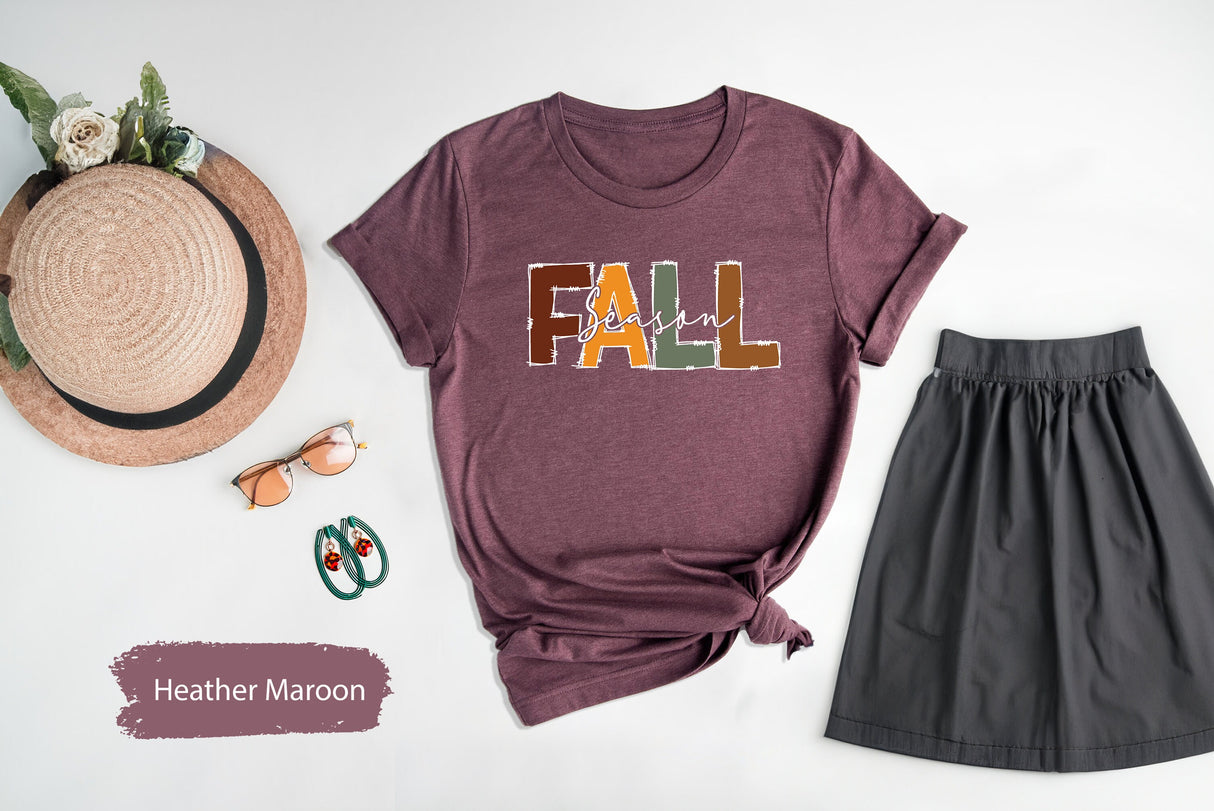 Fall Season Shirt, Fall TShirt, Fall Shirt, Fall Vibes Shirt, Womens Fall Shirts, Girls Fall Shirt, Fall Lover Shirt, Pumpkin Shirt