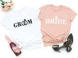 Bride and Groom Shirt, Bride to Be Shirt, Engaged Shirt, Wedding Party T-shirt, Engagement Shirt, Honeymoon Shirt, Bride Shirt, Bridal Gift