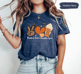 Peace Love Pumpkin Spice Shirt, Pumpkin Spice Shirt, Pumpkin Season Shirt, Autumn Pumpkin Shirt, Fall Pumpkin Shirt, Pumpkin TShirts