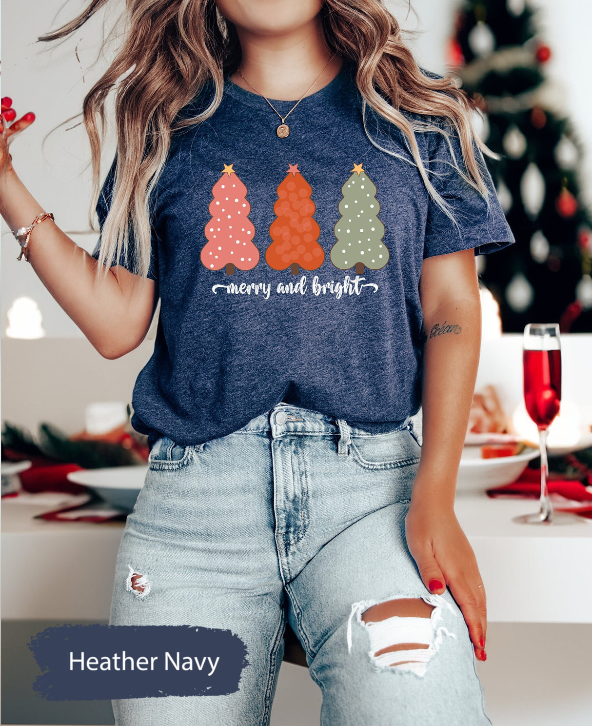 Merry And Bright Shirt, Christmas Tree Shirt, Merry Christmas Shirt, Christmas TShirt, Christmas Gift, Gift For Christmas, Xmas Shirt