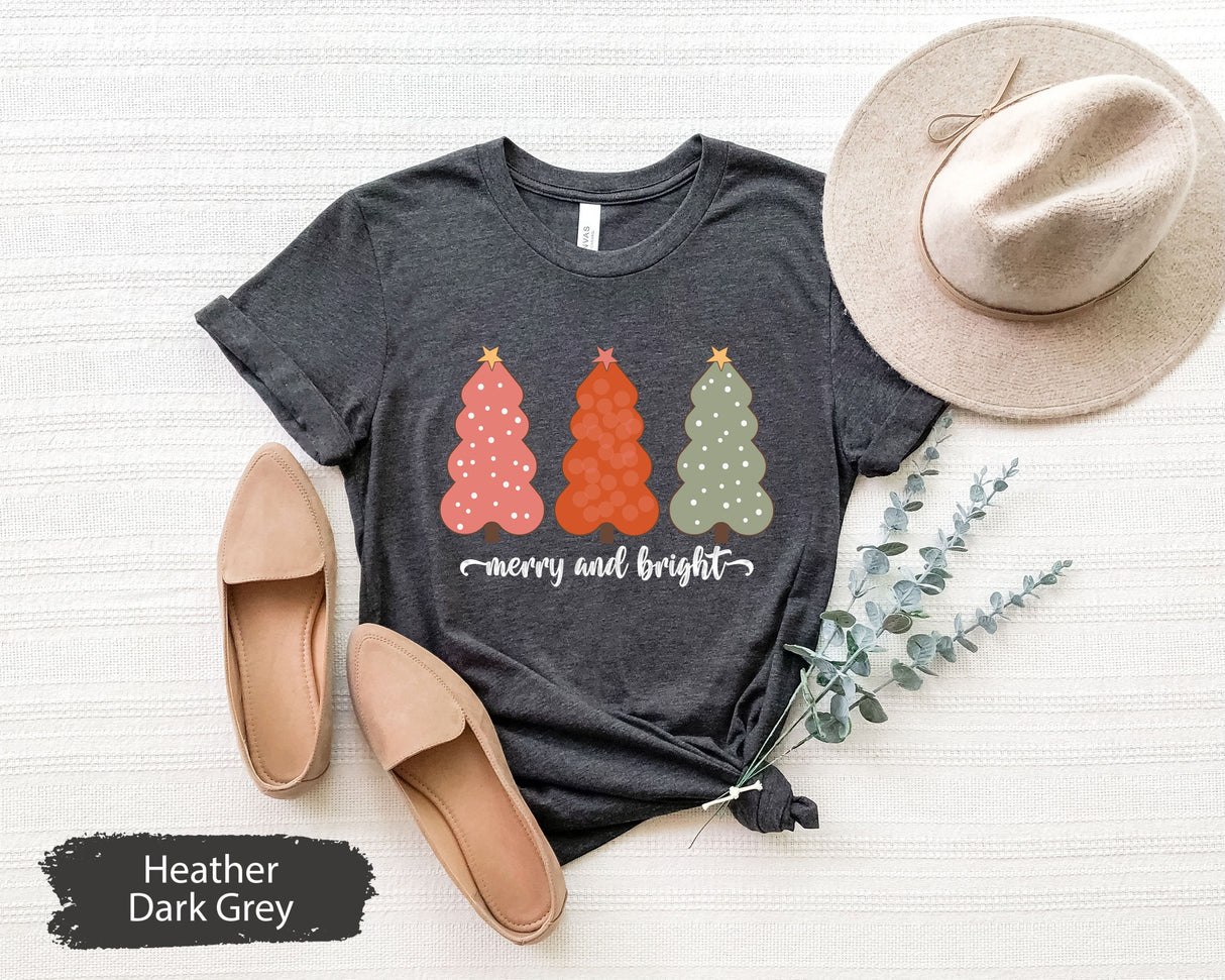 Merry And Bright Shirt, Christmas Tree Shirt, Merry Christmas Shirt, Christmas TShirt, Christmas Gift, Gift For Christmas, Xmas Shirt