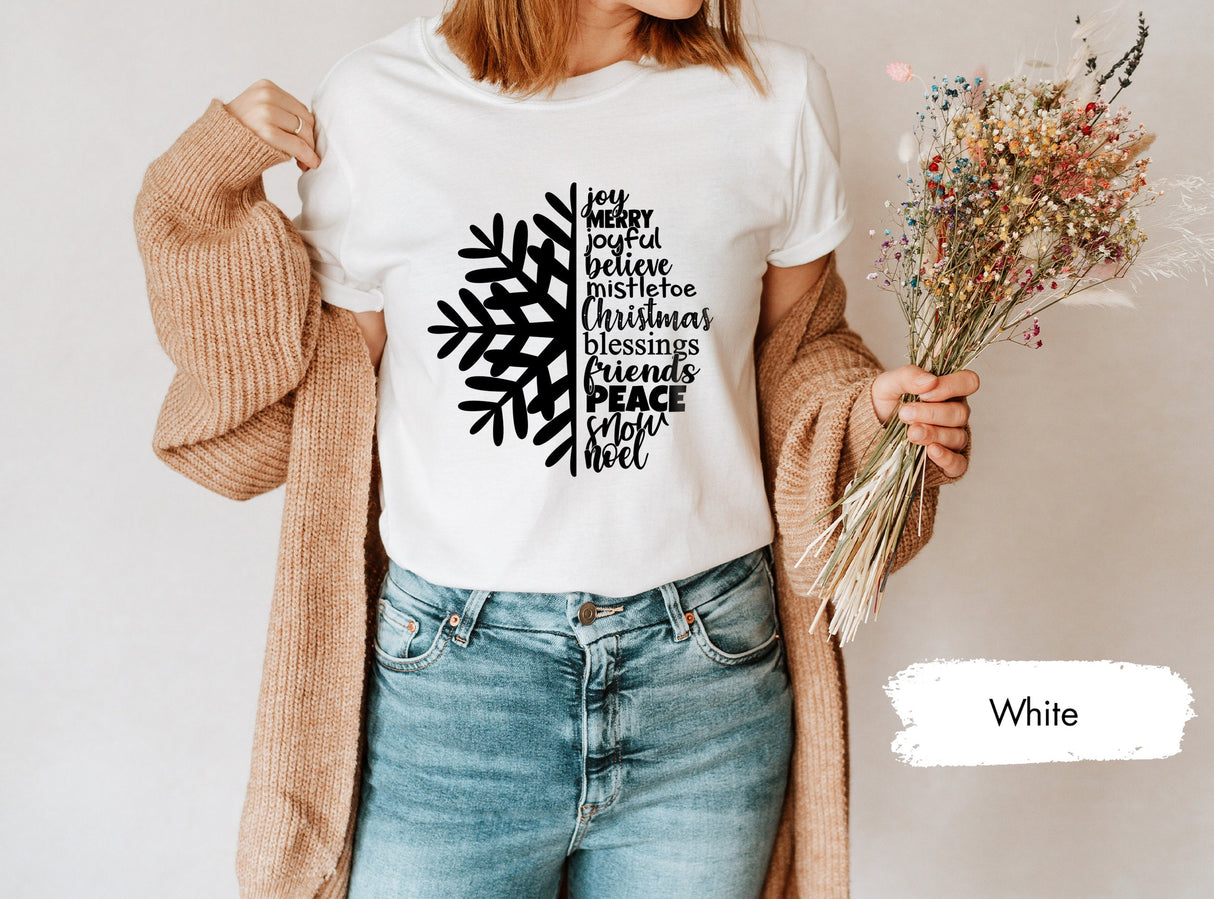 Christmas Shirt, Christmas Gift, Snowflake Shirt, Winter Shirt, Holiday TShirt, Christmas Vibes Shirt, Christmas Season Shirt, Xmas T-Shirt