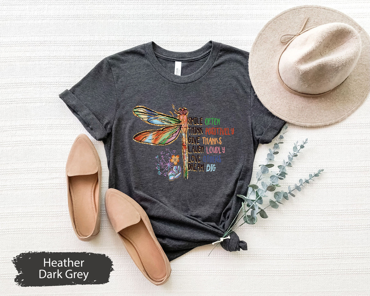 Motivational Shirt, Inspirational Shirt, Positive Quotes Tee, Inspirational Saying Tee, Positivity Shirt, Dragonfly Shirt, Kindness Gift