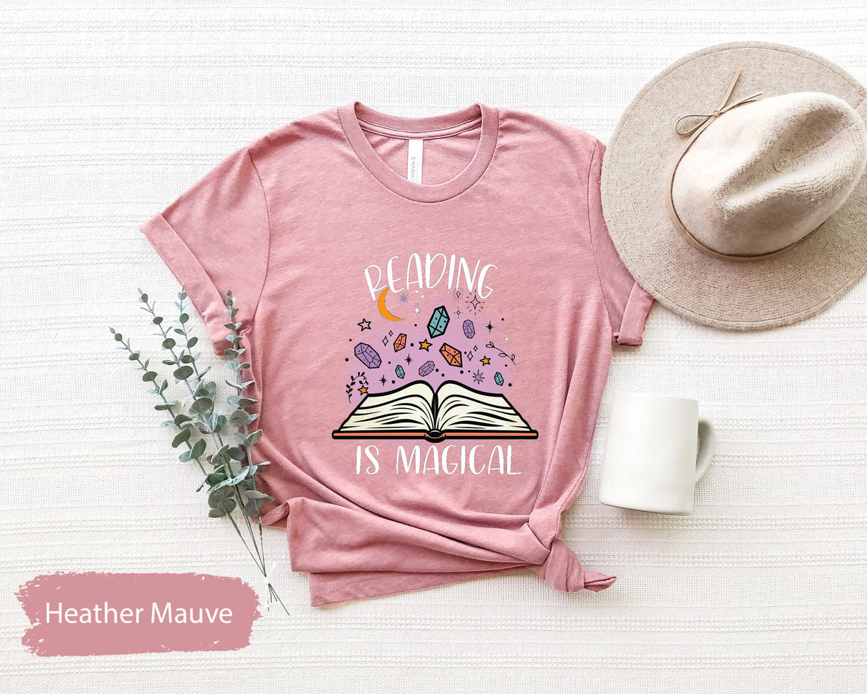 Reading Shirt, Read TShirt, Reading Is Magical Shirt, Book T-Shirt, Book Lover Shirt, Bookish Shirt, Book Lover Gift, Librarian Shirts