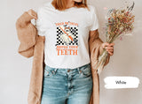 Funny Halloween Teeth T-Shirt, Spooky Halloween Dentist Shirt, Dental Squad Shirt, Trick or Teeth Tee, Pumpkin Ghost Shirt, Witch Tooth Tee