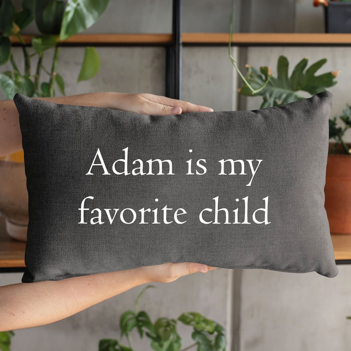 Favorite Child Pillow, Funny Mom Pillow, Humorous Mothers Day, Funny Mothers Day Gift, Funny Mom Gift, Gift for Mom, Personalized Pillow - Arria Home