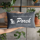 Funny Porch Gossip Pillow, Personalized Pillow, Custom Pillow, Porch Life Pillow, Custom Lumbar Pillow, Outdoor Porch Pillow, Spring Decor - Arria Home