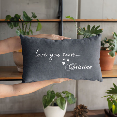 Personalized I love You Mom Pillow, Mothers Day Gift Idea, Mom Gift, Mothers Day Cushion, Mom Personalized Pillow, Gift for Her, Decorative - Arria Home