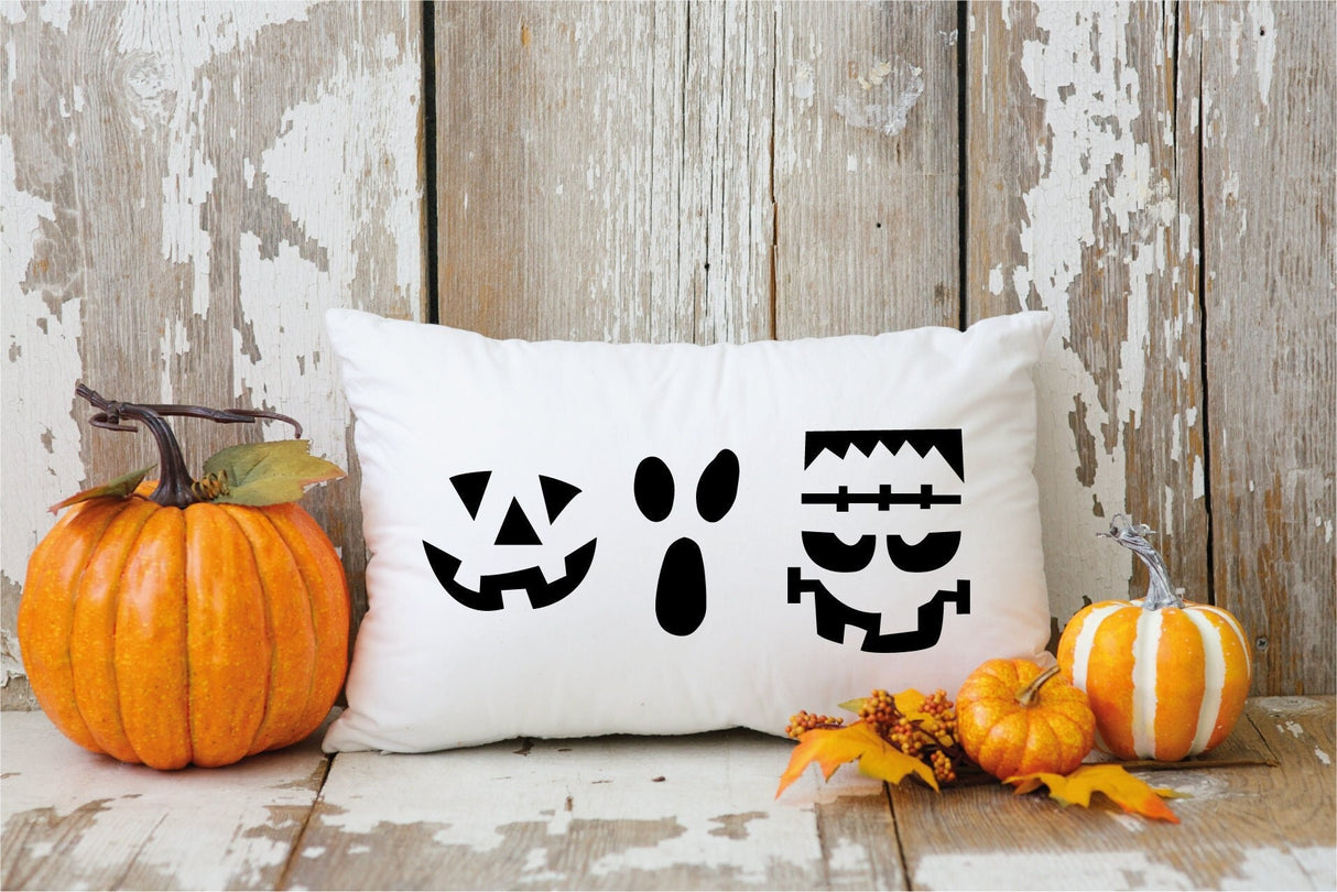 Halloween Pillow, Pumpkin Pillow, Ghost Pillow, Halloween Decoration, Fall Decor, Halloween Gift, Farmhouse Decor, Fall Outdoor Pillow Cover - Arria Home