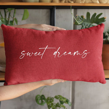 Sweet Dreams Pillow - 11 Color Options - Personalize Pillow, Caligraphy Decor, Anniversary Gift, Housewarming Gift, Valentines Day Decor - Arria Home