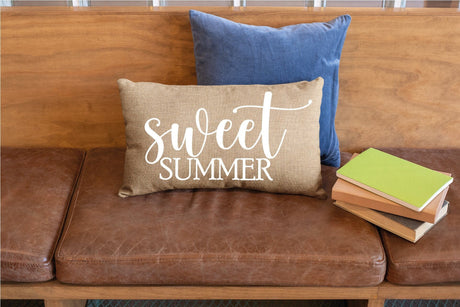 Personalize Outdoor Pillow, Outdoor Pillow, Sweet Summer Pillow, Outdoor Pillow Cover, Custom Burlap Pillow, Outdoor Kissen - Arria Home