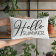 Hello Summer Pillowcase, Outdoor Pillow, Outdoor Pillowcase, Porch Life Pillow, Farmhouse Pillow, Housewarming Gift, Porch Pillow Covers - Arria Home