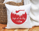 Christmas Jingle all the Way Decorative Pillow, Noel Home Decorations, Xmas Lumbar Pillow, Christmas Decorations, Farmhouse Decor, Santa - Arria Home