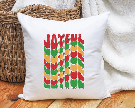 Christmas Color Joyful Pillow, Christmas Decorations, Home Decor, Colorful Christmas, Christmas Pop Art Pillow, Noel Decor, Xmas Decor, Gift - Arria Home