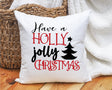 Holly Jolly Christmas Pillow, Christmas Decor, Noel Lumbar Pillow, Xmas Throw Pillow, Christmas Cushion, Christmas Gift, Decorative Pillow - Arria Home