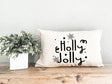 Holly Jolly Christmas Pillow, Christmas Decor, Custom Lumbar Pillow, Personalized Throw Pillow, Gift for Christmas, Boho Christmas Decor - Arria Home