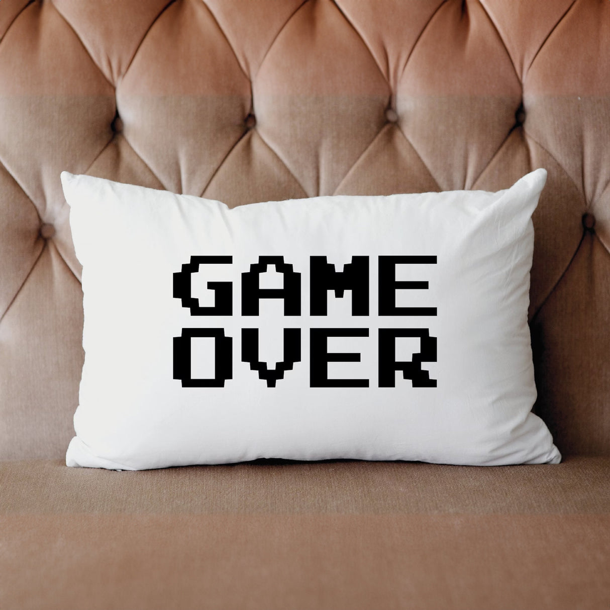 Personalized Game Over Lumbar Pillow, Game Chair Pillow, Gamer Gift, Gaming Gift, Game Room Decor, Gift for Gamer, Streamer Gift, Custom.