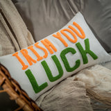 Irish Lucky Embroidered Pillow, Green Luck Decor, Spring Decor, Funny St Patricks Day Gift, Lumbar Pillow, Funny Gift Idea, Lumbar Pillow - Arria Home