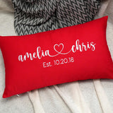 Custom Embroidery Couple Throw Pillow, Personalized Couple Gift, Long Distance Relationship Gift, Boyfriend Gift Ideas, Cute Couple Gifts - Arria Home