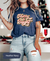 Merry And Bright Shirt, Leopard Merry Bright Shirt, Merry Christmas Shirt, Christmas Shirt, Christmas Gifts, Holiday Shirt, Xmas T-Shirt