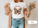 Mental Health Shirt, Floral Butterfly Shirt, Inspirational Shirt, Inspirational Saying Tee, Motivational Shirt, Positivity TShirt