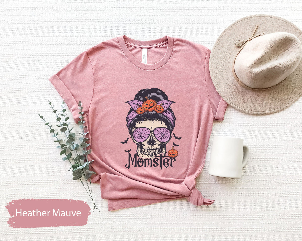 Halloween Mom Shirt, Momster Shirt, Spooky Mom Shirt, Skull Halloween Shirt, Mama Halloween Shirt, Halloween Party Tee, Momster Tee