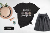 Hello Pumpkin Shirt, Leopard Pumpkin Tee, Pumpkin Season Shirt, Pumpkin Patch Shirt, Fall Pumpkin TShirt, Pumpkin Spice Shirt, Autumn TShirt